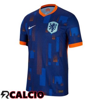Maglie Calcio Paesi Bassi Seconda Blu Reale UEFA Euro 2024