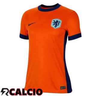 Maglie Calcio Paesi Bassi Donna Prima Arancia UEFA Euro 2024
