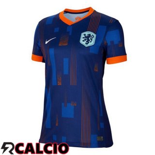Maglie Calcio Paesi Bassi Donna Seconda Blu Reale UEFA Euro 2024