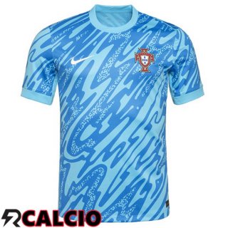 Maglie Calcio Portogallo Portiere Blu UEFA Euro 2024