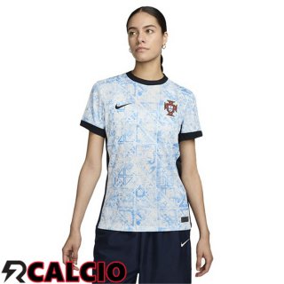 Maglie Calcio Portogallo Donna Seconda Blu Bianco UEFA Euro 2024