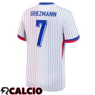 Maglia Francia (GRIEZMANN 7) Seconda Bianco UEFA Euro 2024