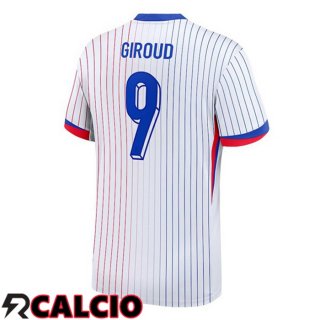 Maglia Francia (Giroud 9) Seconda Bianco UEFA Euro 2024  Maglia Francia (Giroud 9) Seconda Bianco UEFA Euro 2024