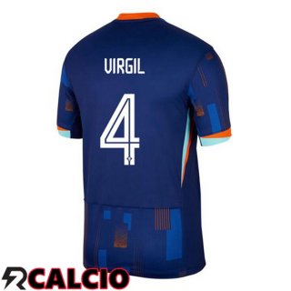 Maglia Paesi Bassi (VIRGIL 4) Seconda Blu Reale UEFA Euro 2024