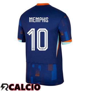 Maglia Paesi Bassi (MEMPHIS 10) Seconda Blu Reale UEFA Euro 2024