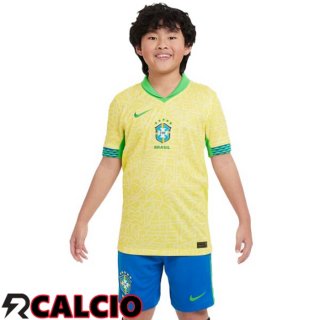 Maglie Calcio Brasile Bambino Prima Giallo 2024/2025