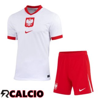 Maglie Calcio Polonia Bambino Prima Bianco 2024/2025