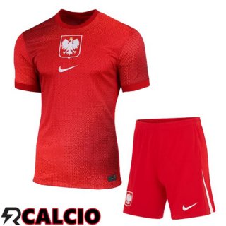Maglie Calcio Polonia Bambino Seconda Rosso 2024/2025