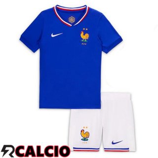 Maglie Calcio Francia Bambino Prima Blu 2024/2025