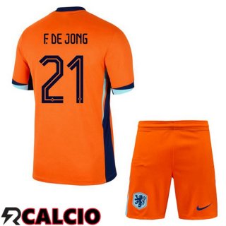 Maglia Paesi Bassi (F. DE JONG 21) Bambino Prima Arancia 2024/2025