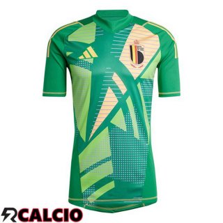 Maglie Calcio Belgio Portiere Verde UEFA Euro 2024