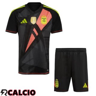 Maglie Calcio Argentina Bambino Portiere Nero 2024/2025