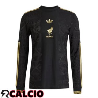 Maglia Nazionale Messico Manica Lunga Nero Giallo 2025/2026  Maglia Nazionale Messico Manica Lunga Nero Giallo 2025/2026