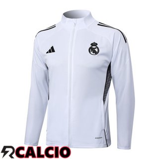 Giacca Calcio Real Madrid Bianco 2025/2026  Giacca Calcio Real Madrid Bianco 2025/2026