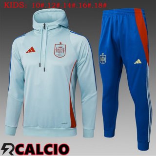 Giacca Con Cappuccio Tuta Calcio Spagna Bambino Verde 2025/2026  Giacca Con Cappuccio Tuta Calcio Spagna Bambino Verde 2025/2026