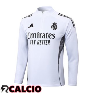 Felpa Allenamento Real Madrid Bianco 2025/2026  Felpa Allenamento Real Madrid Bianco 2025/2026
