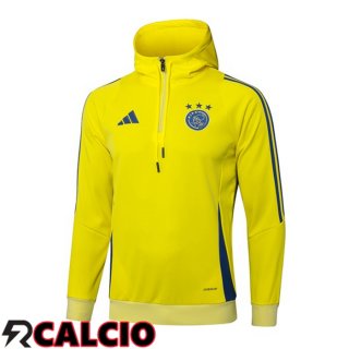 Felpa Con Cappuccio AFC Ajax Giallo 2025/2026  Felpa Con Cappuccio AFC Ajax Giallo 2025/2026