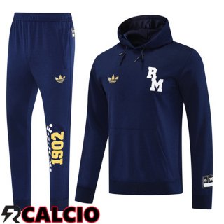 Tuta Calcio - Felpa Con Cappuccio Real Madrid Blu Reale 2025/2026