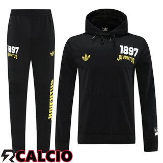 Tuta Calcio - Felpa Con Cappuccio Juventus Nero 2025/2026