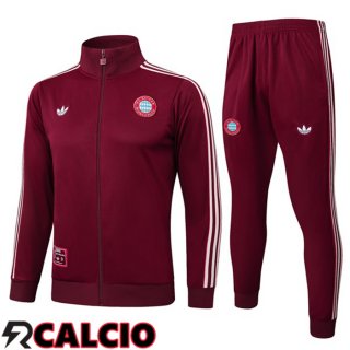Insieme Tuta Calcio - Giacca Bayern Monaco Rosso 2025/2026