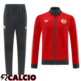 Insieme Tuta Calcio - Giacca Manchester United Rosso 2025/2026