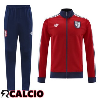 Insieme Tuta Calcio - Giacca Arsenal Rosso 2025/2026