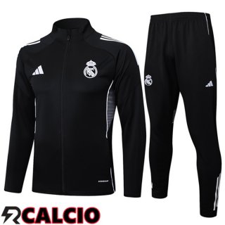 Insieme Tuta Calcio - Giacca Real Madrid Nero 2025/2026