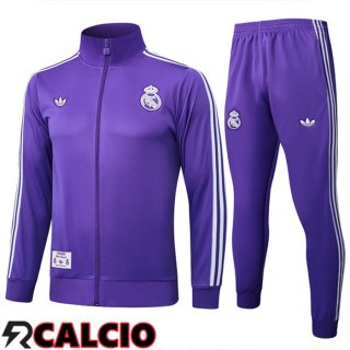 Insieme Tuta Calcio - Giacca Real Madrid Viola 2025/2026