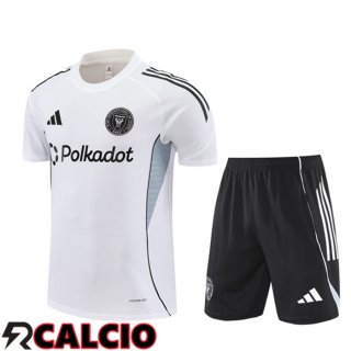 Insieme T Shirt Allenamento Inter Miami CF + Pantaloncini Bianco 2025/2026