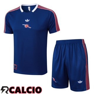 Insieme T Shirt Allenamento Arsenal + Pantaloncini Blu 2025/2026