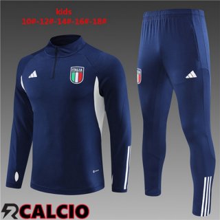 Insieme Tuta Calcio Italia Bambino Blu Reale 2023/2024  Insieme Tuta Calcio Italia Bambino Blu Reale 2023/2024