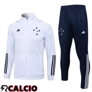 Insieme Tuta Calcio - Giacca Cruzeiro EC Bianco 2023/2024  Insieme Tuta Calcio - Giacca Cruzeiro EC Bianco 2023/2024