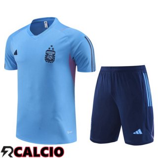 T Shirt Allenamento Argentina + Pantaloncini Blu 2023/2024