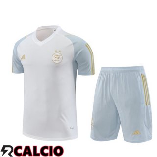 T Shirt Allenamento Algeria + Pantaloncini Bianco 2023/2024