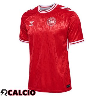 Maglie Calcio Danimarca Prima Rosso UEFA Euro 2024