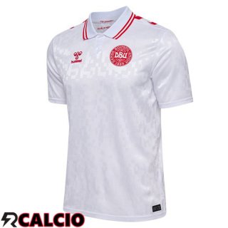 Maglie Calcio Danimarca Seconda Bianco UEFA Euro 2024