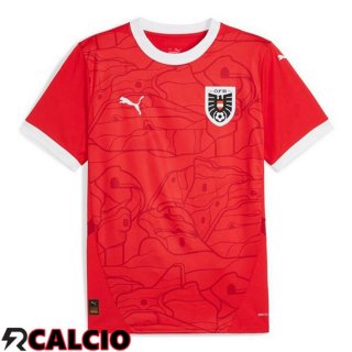 Maglie Calcio Austria Prima Rosso UEFA Euro 2024