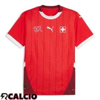 Maglie Calcio Svizzero Prima Rosso UEFA Euro 2024