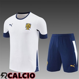 Insieme T Shirt Allenamento Portogallo Bambino Bianco/Blu 2025/2026  Insieme T Shirt Allenamento Portogallo Bambino Bianco/Blu 2025/2026