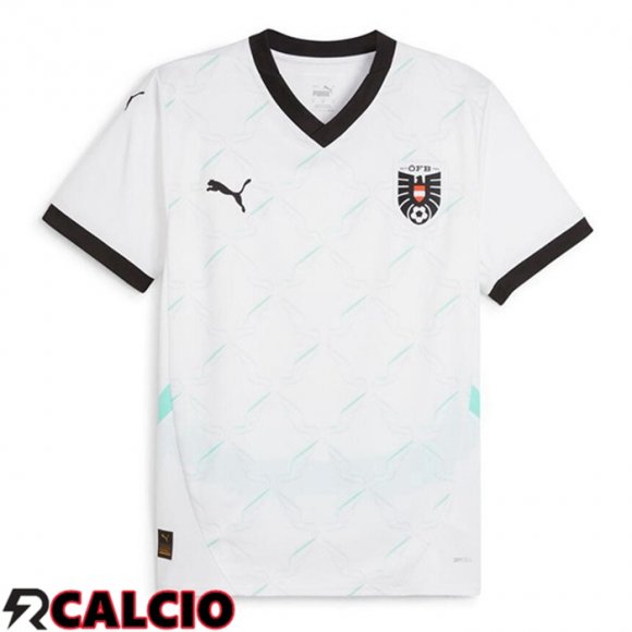 Maglie Calcio Austria Seconda Bianco 2024/2025  Maglie Calcio Austria Seconda Bianco 2024/2025