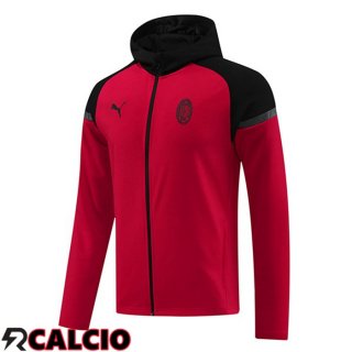Felpa Con Cappuccio AC Milan Rosso 2024/2025