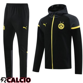 Tuta Calcio - Felpa Con Cappuccio Dortmund BVB Nero 2024/2025