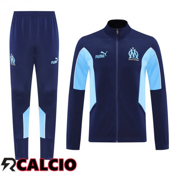 Insieme Tuta Calcio - Giacca Marsiglia OM Blu Reale 2025/2026