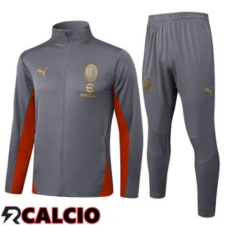 Insieme Tuta Calcio - Giacca AC Milan Grigio 2025/2026