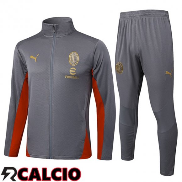 Insieme Tuta Calcio - Giacca AC Milan Grigio 2025/2026  Insieme Tuta Calcio - Giacca AC Milan Grigio 2025/2026