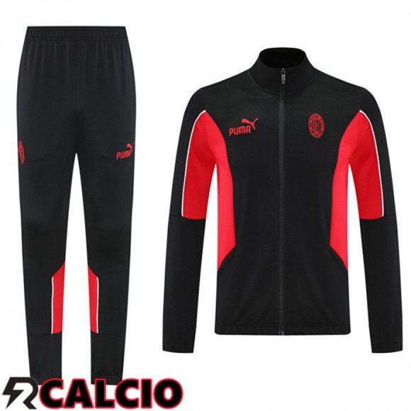 Insieme Tuta Calcio - Giacca AC Milan Nero 2025/2026