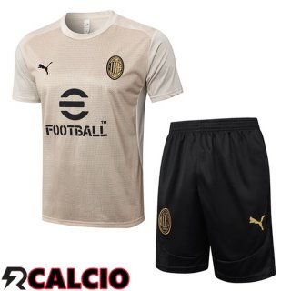Insieme T Shirt Allenamento AC Milan + Pantaloncini Giallo 2025/2026