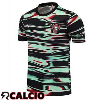 T Shirt Allenamento Portogallo Nero Verde 2025/2026