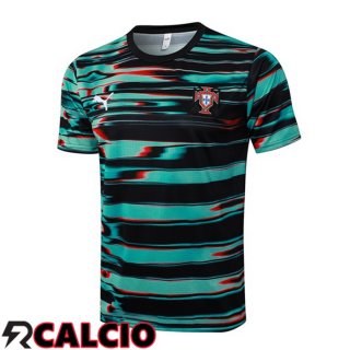 T Shirt Allenamento Portogallo Nero Verde 2025/2026