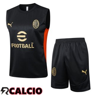 Canotta Allenamento AC Milan + Pantaloncini Nero 2025/2026